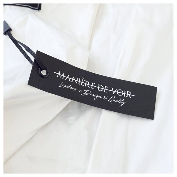 Maniere De Voir NWT White Satin Ruched Side Rope Mini Dress Sze 14 Clubwear Sexy - Picture 9 of 12